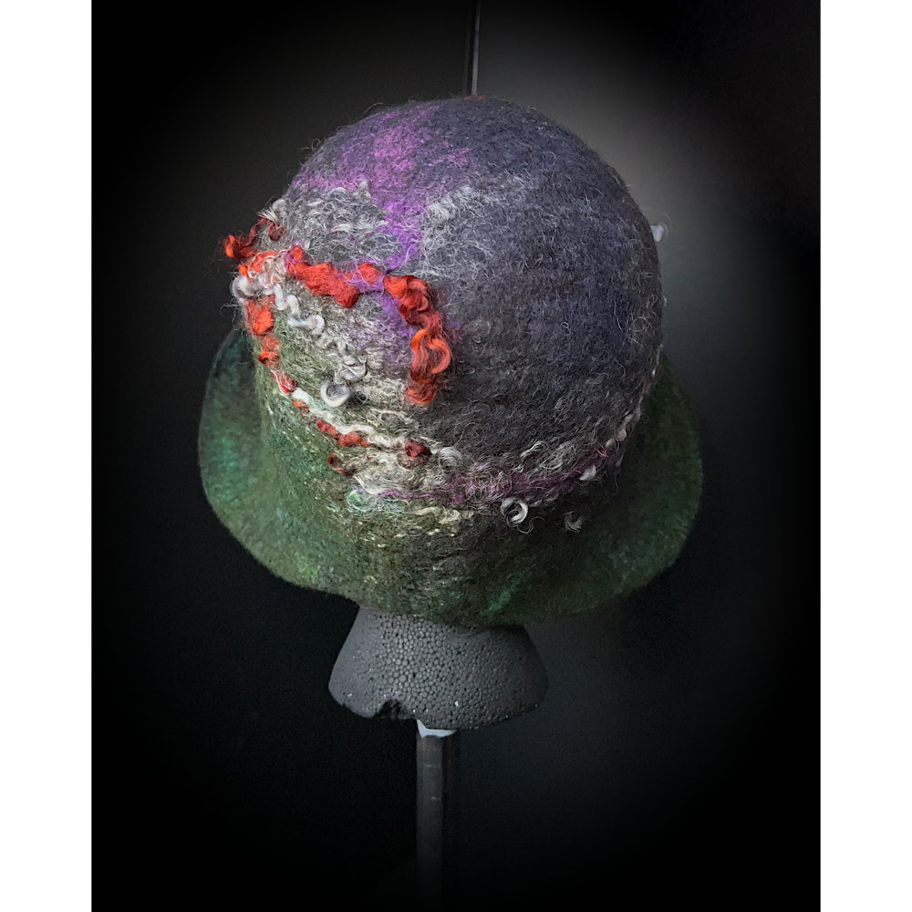 Felted cloche hat- 23.5”