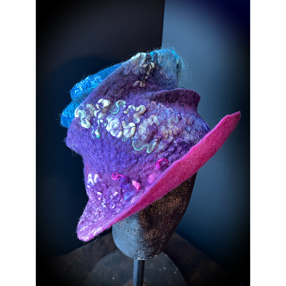 Nebula 2022 - felted cloche hat