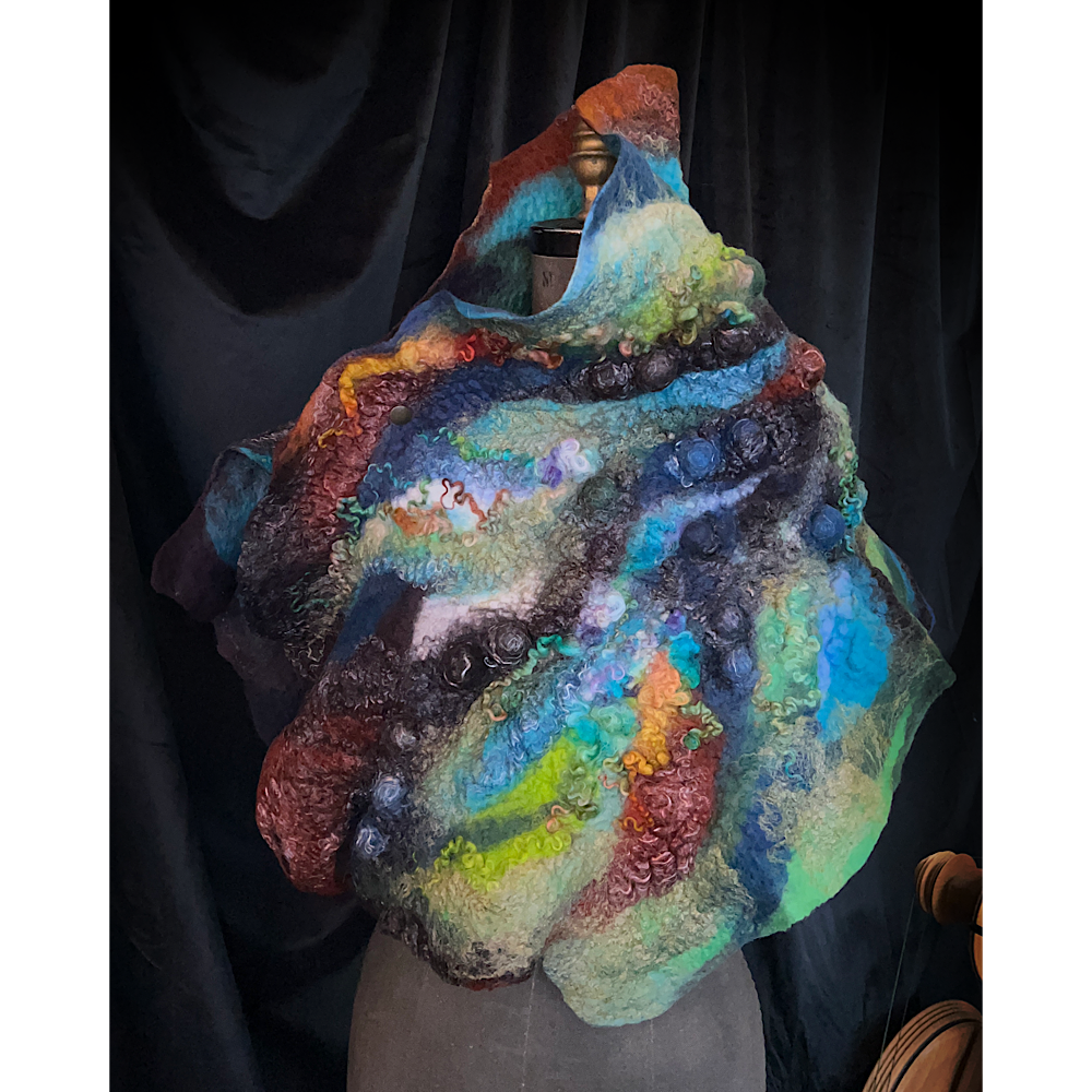 Deep thoughts - felted scarf