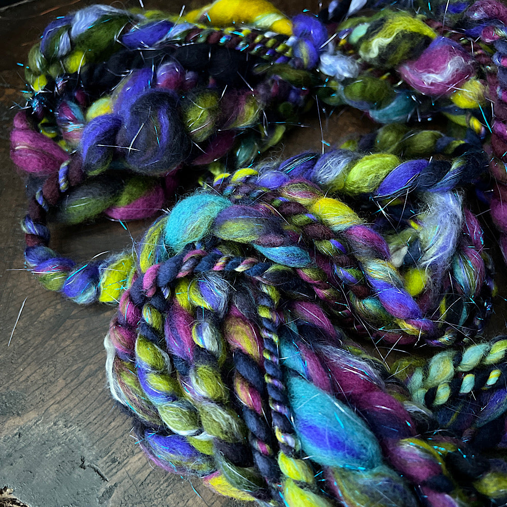 Eggplant super twist weaving art yarn
