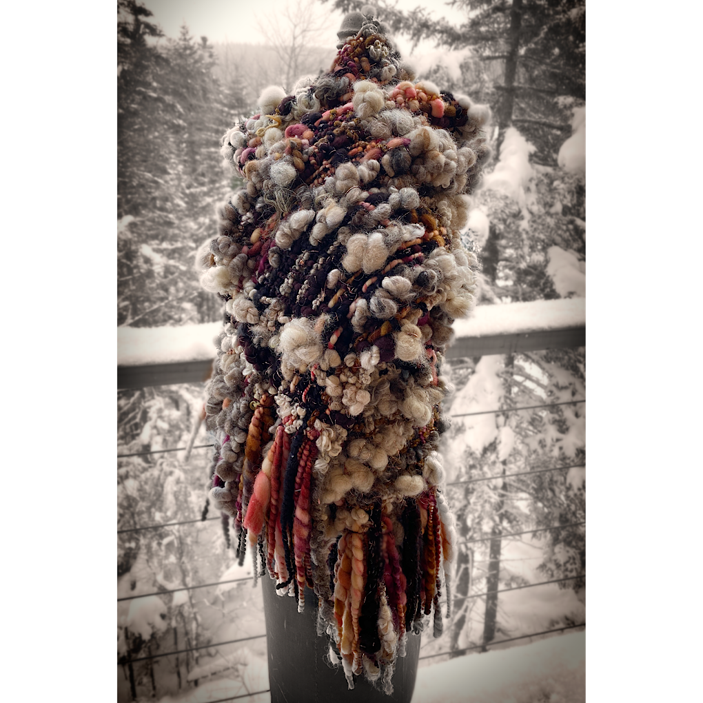 Trees are blushing- Woven scarf