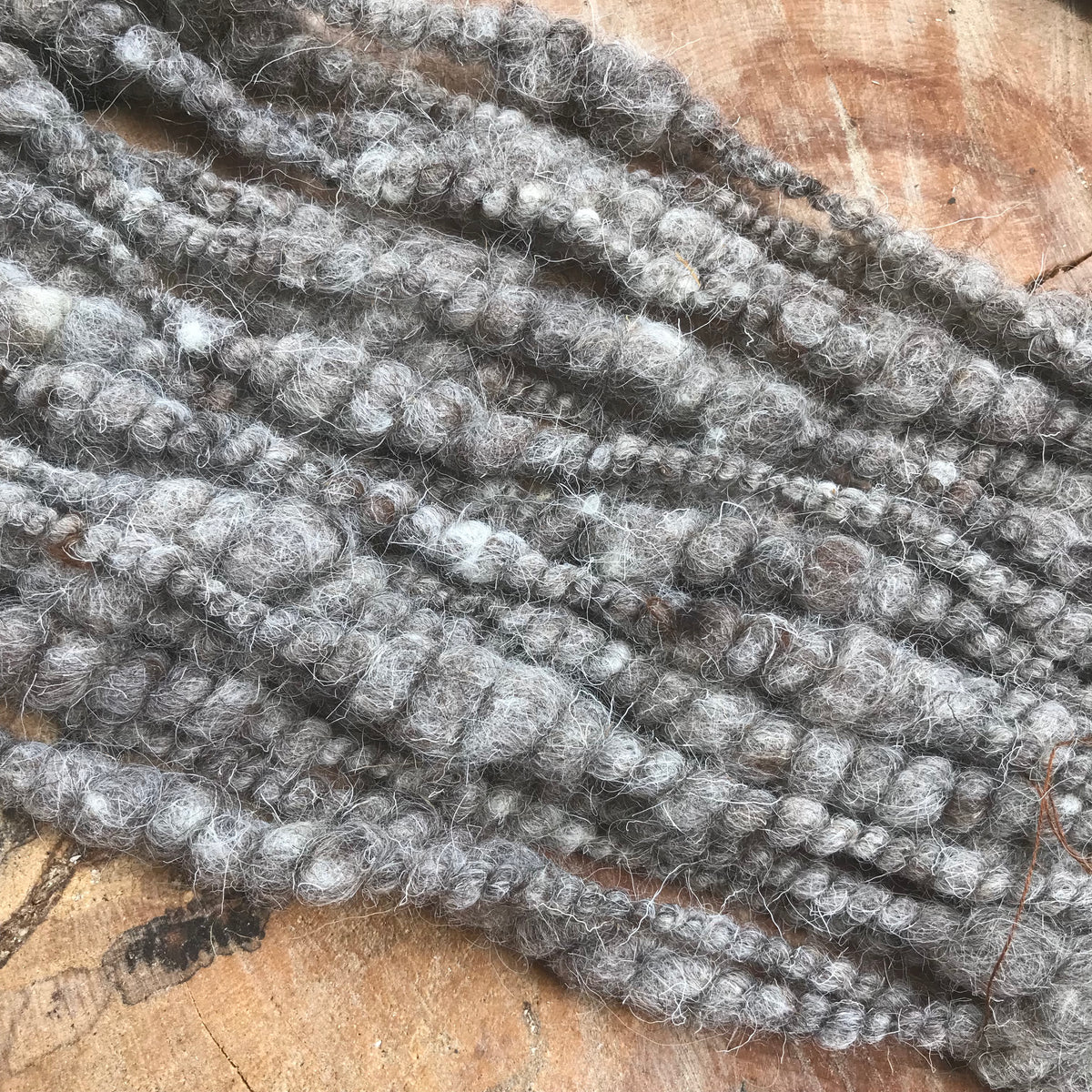 Super chunky grey eco wool yarn 140 grams 24 yards - Mynoush