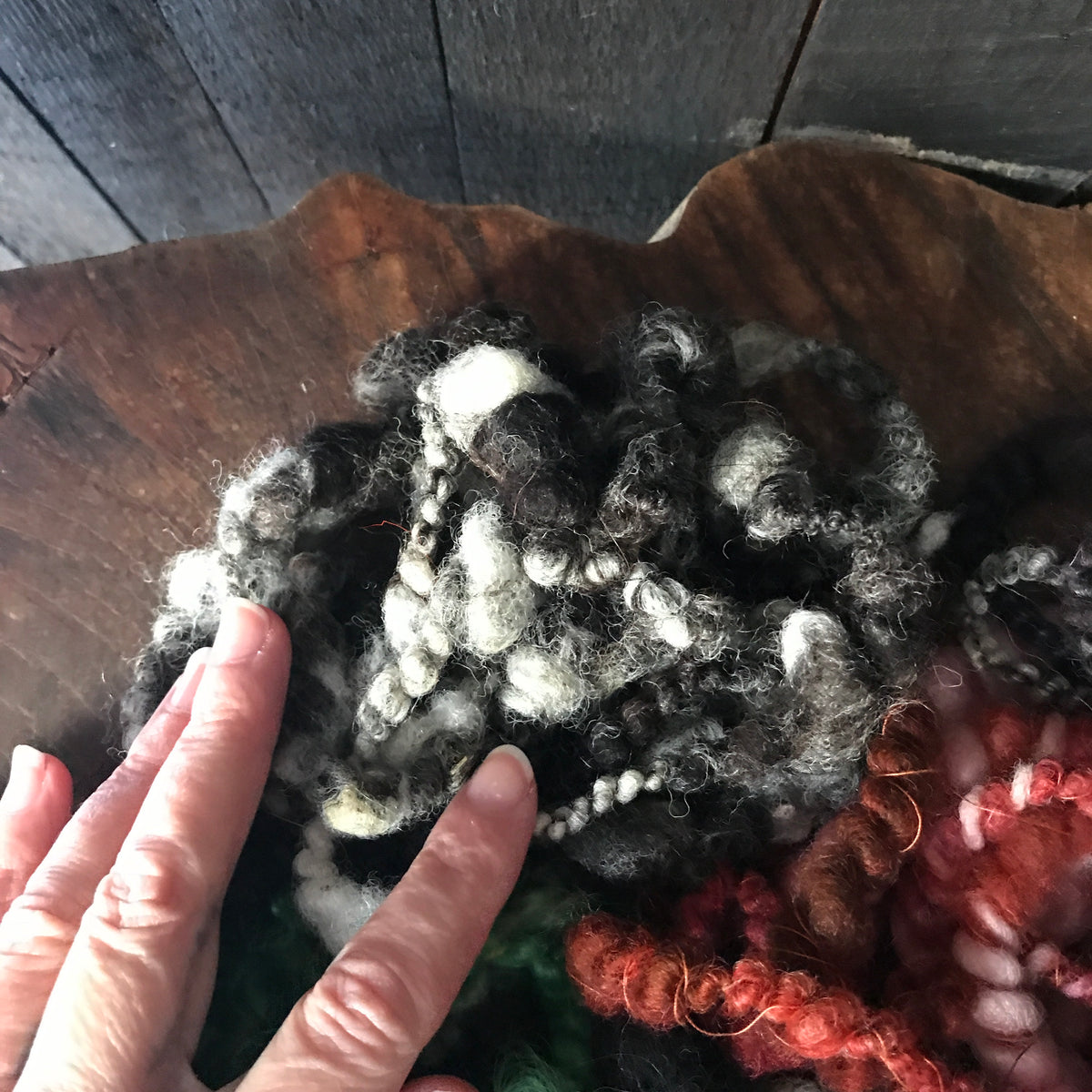 Yarn bits for felters and weavers 195g 10 colors - Mynoush