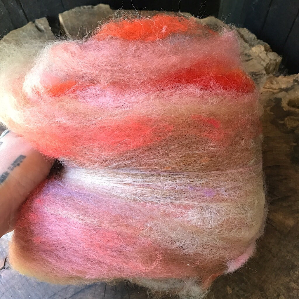 Art batt for spinning and felting