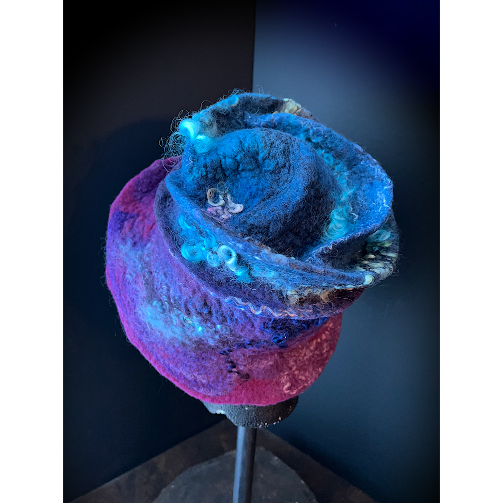Nebula 2022 - felted cloche hat