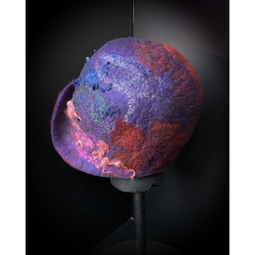 Felted cloche hat- 25”
