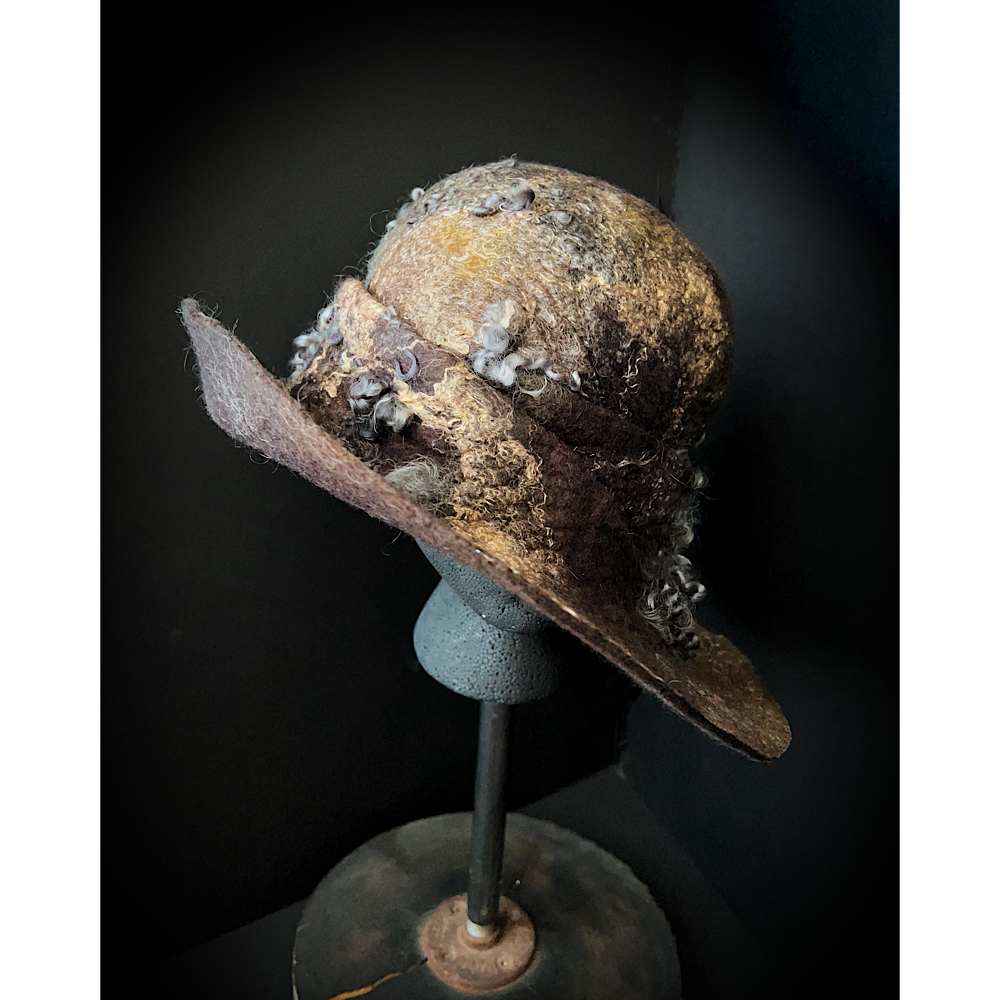 Felted cloche hat- 23.5”