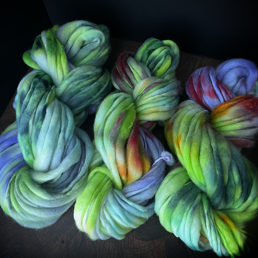 Fluffy yarn set of 3 skeins