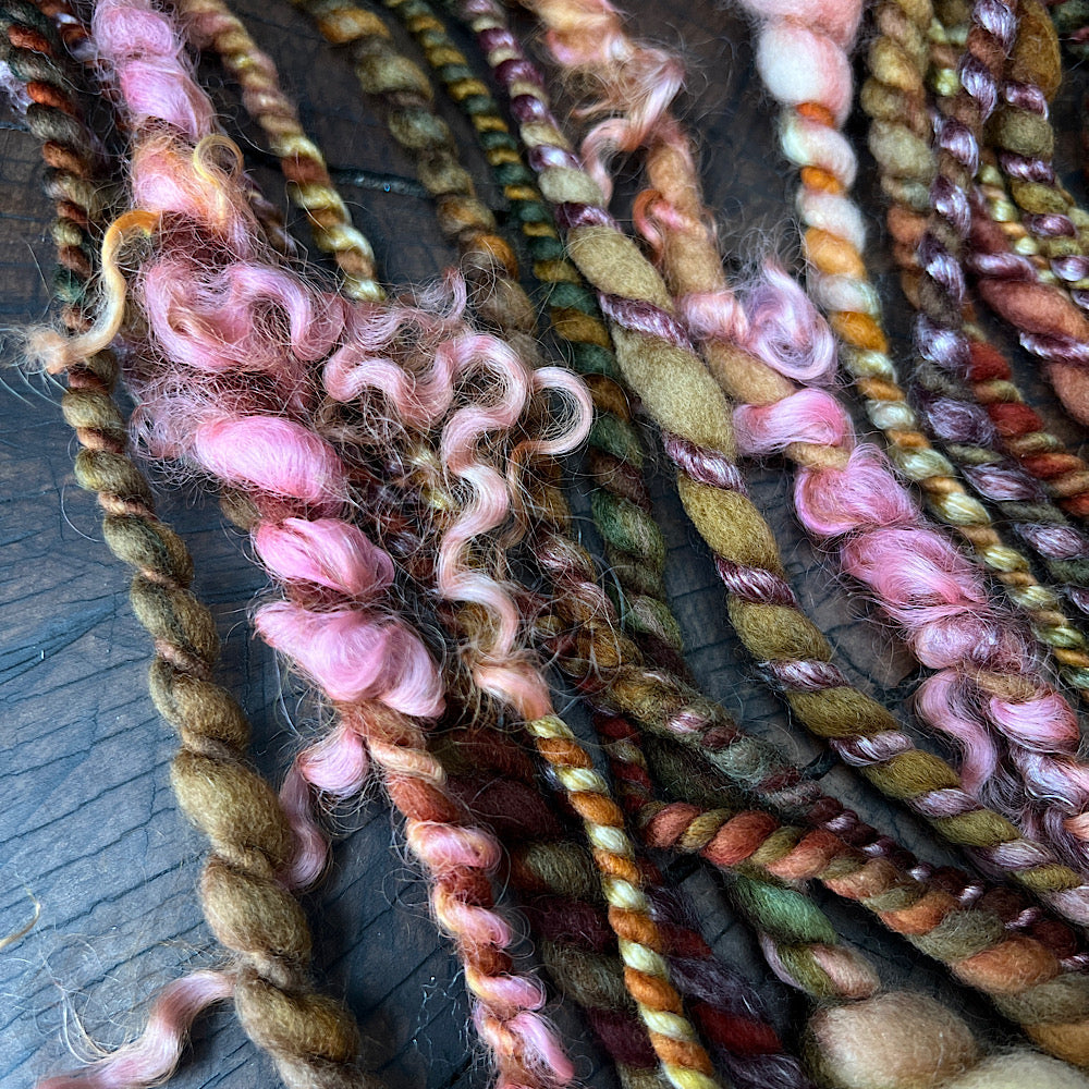 Woodland Roses big coils art yarn