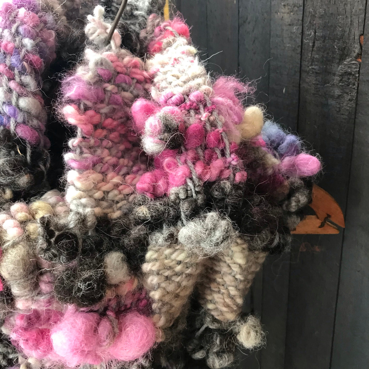 Lavender scarf 100% Wool - Foulard 100% laine lavande - Mynoush