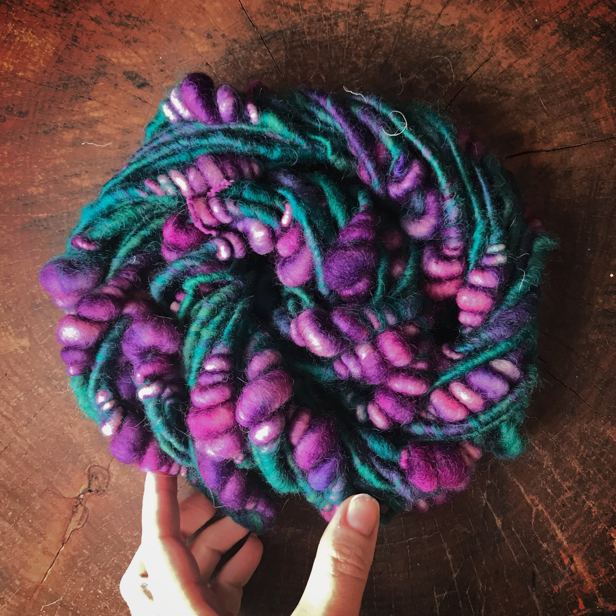 Teal purple art yarn 100g 15y - Mynoush