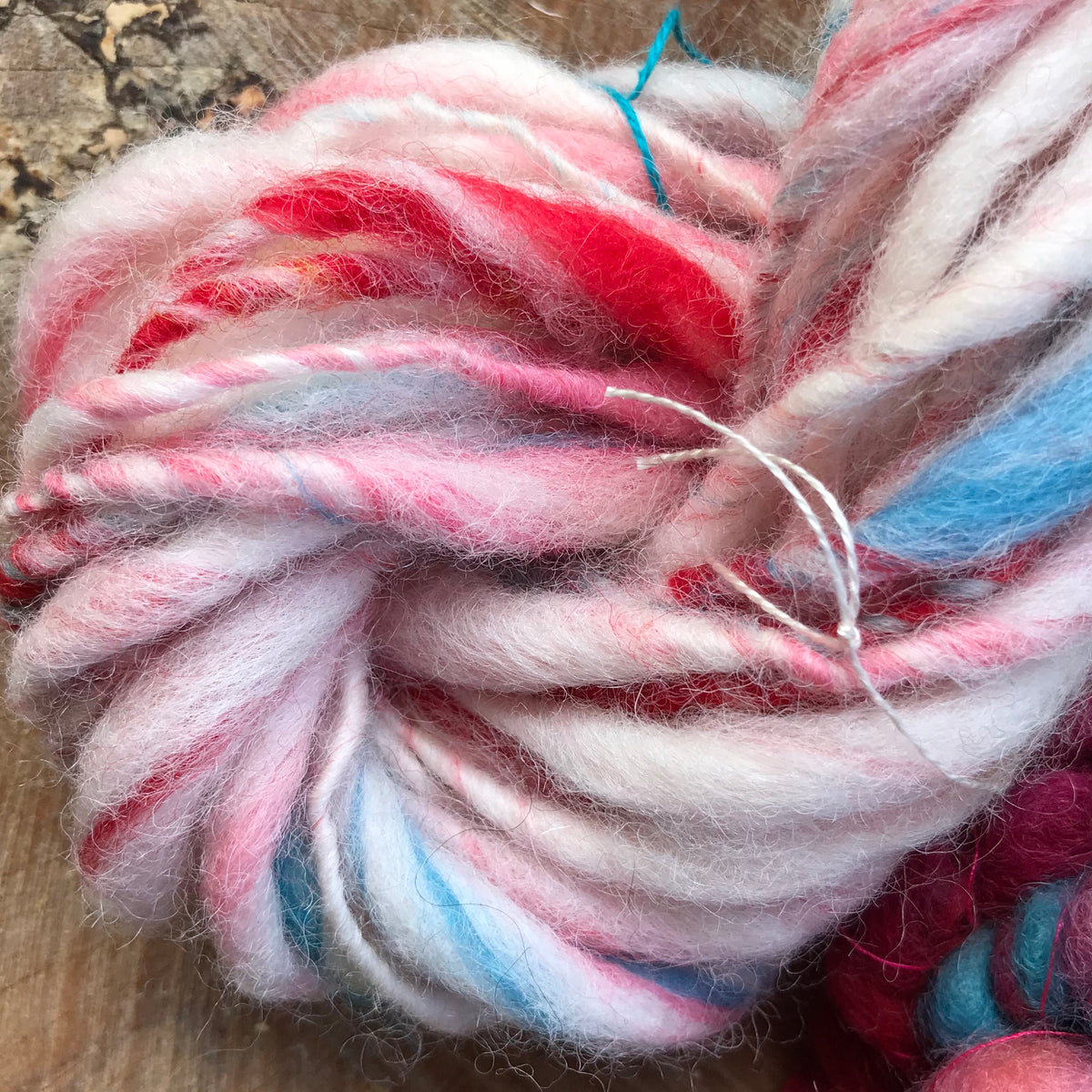 Pink hand spun yarn duo 115 grams - Mynoush