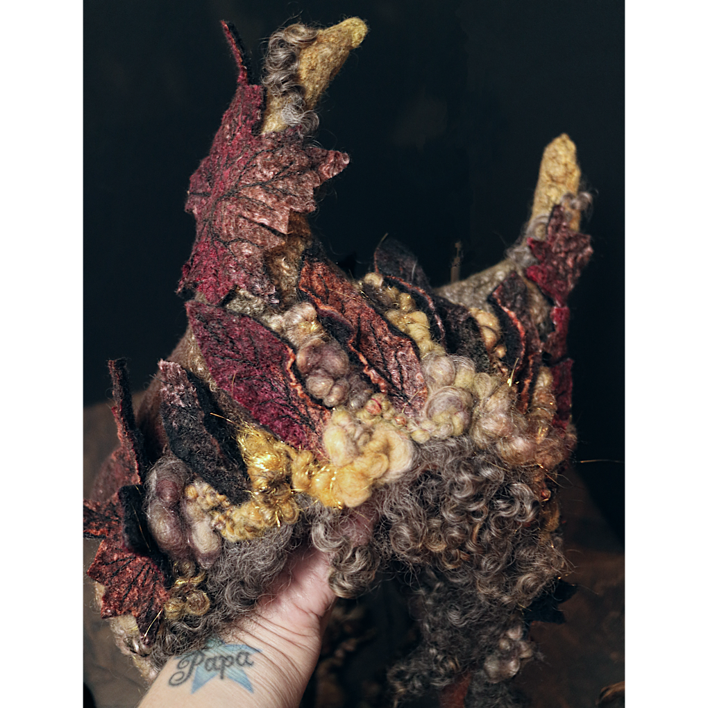 MADE TO ORDER Forest spirit Fairy felted hood