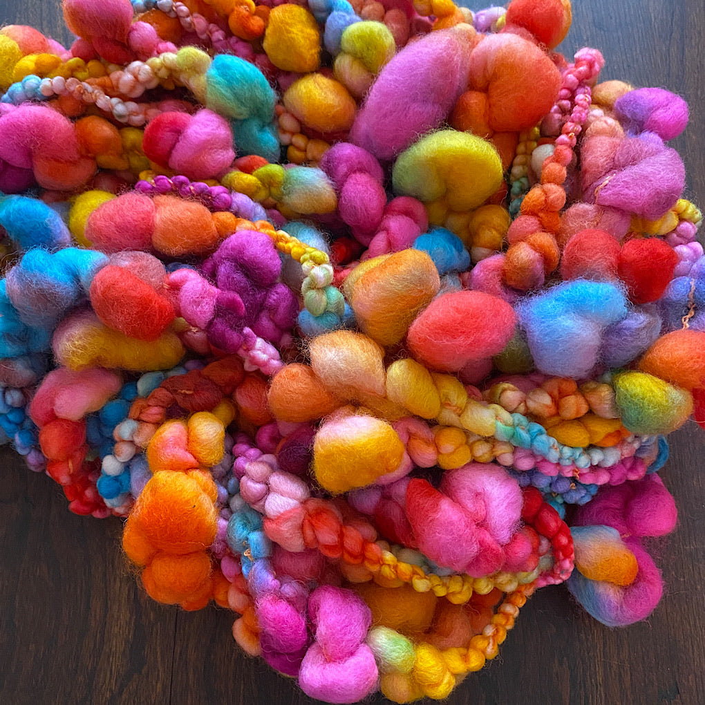 Over the Rainbow Jumbo boucle Art yarn