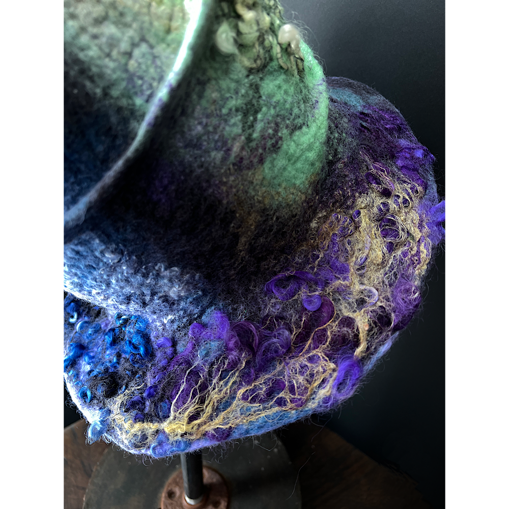 Nebula serie- felted witches hat