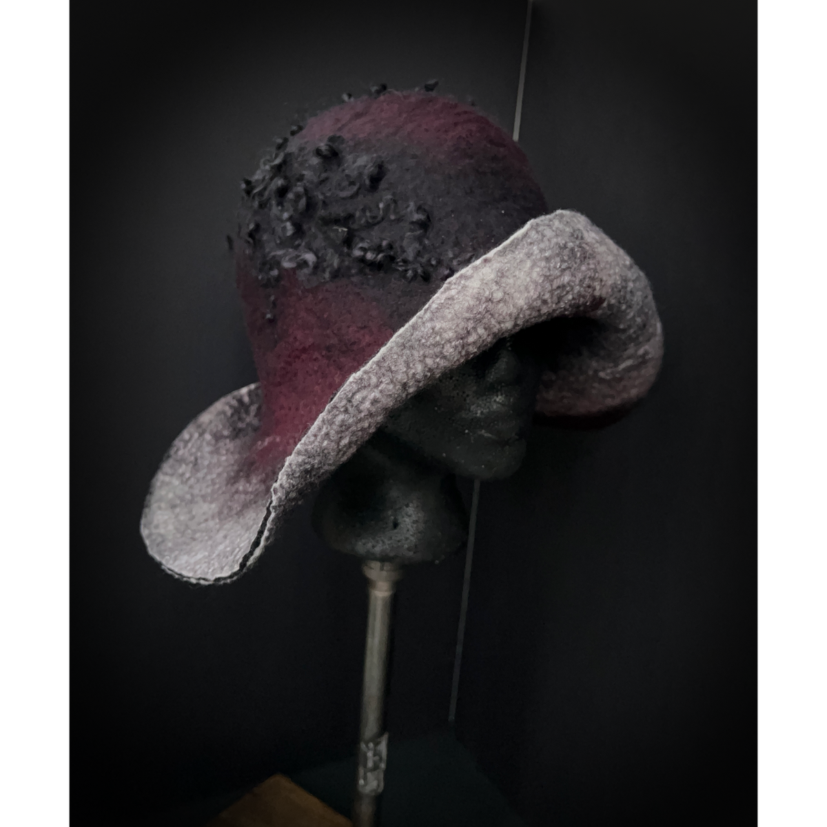 Felted flapper’s hat size 23.5”