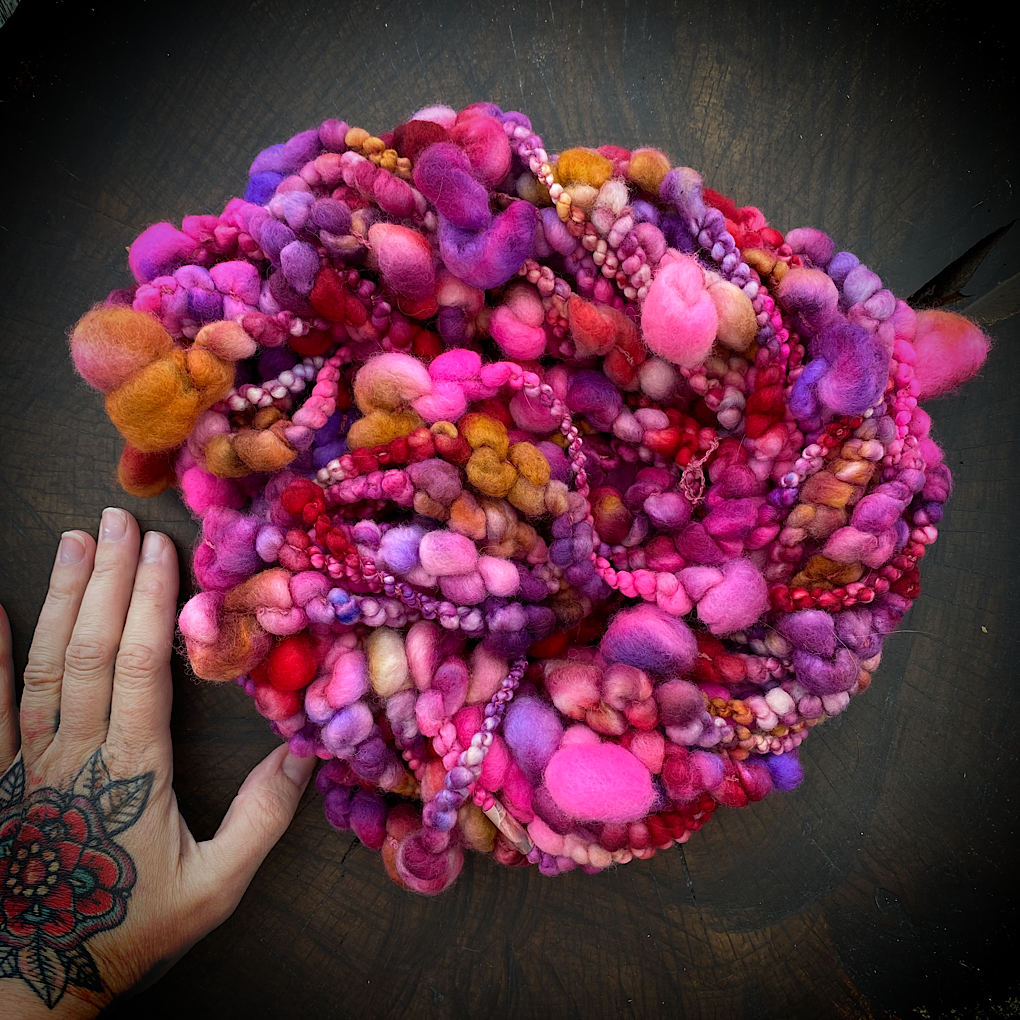 Raspberry sorbet Jumbo boucle Art yarn