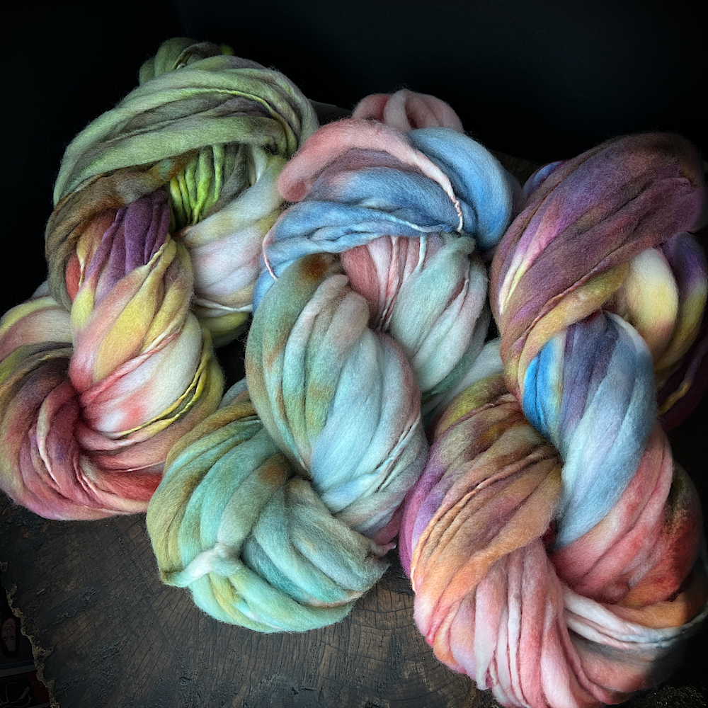 Fluffy yarn set of 3 skeins