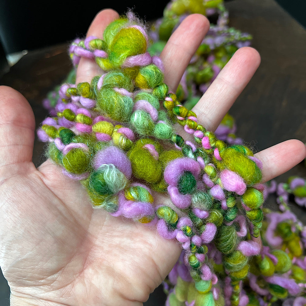 Beside the pond weaving art yarn