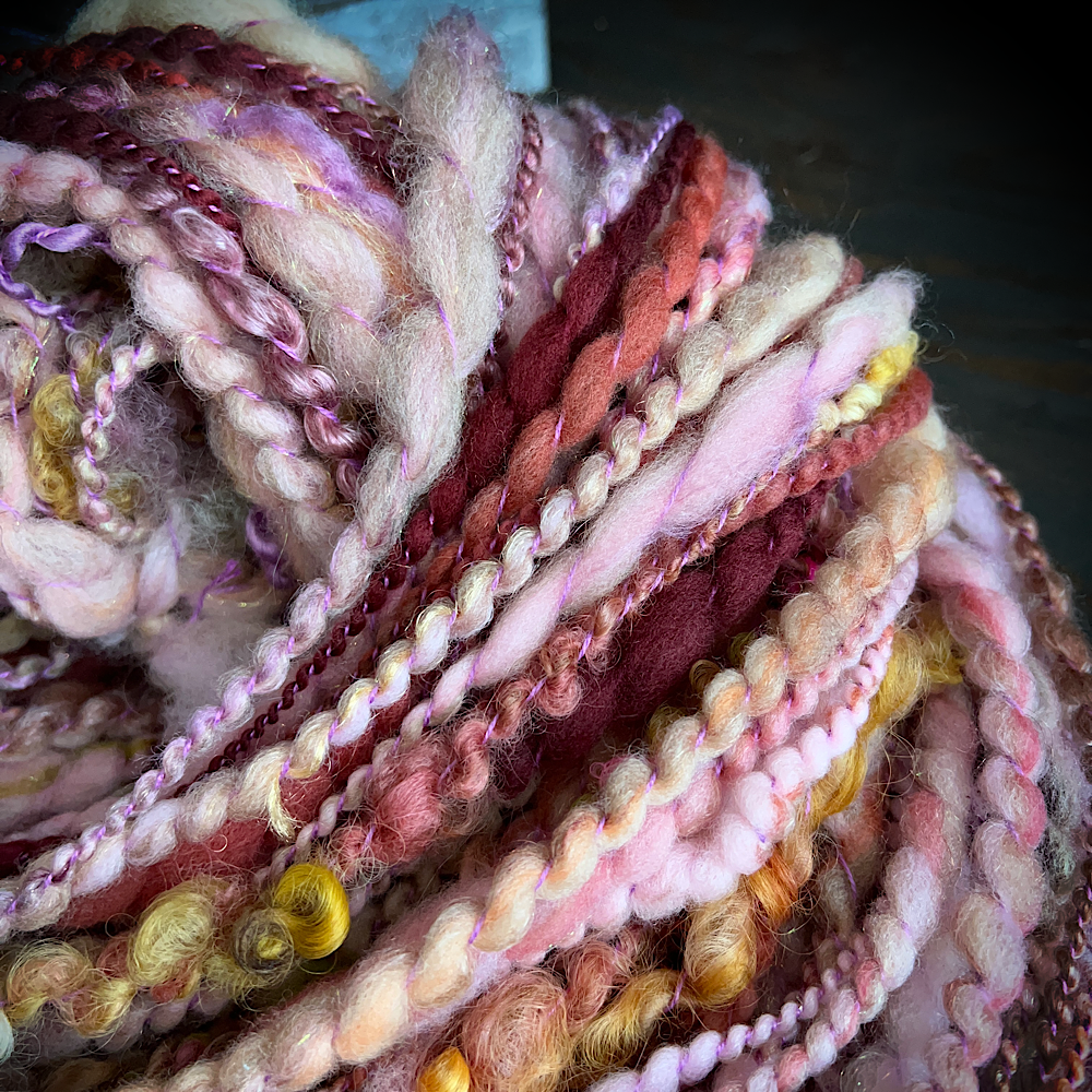 Hand spun knitting art yarn