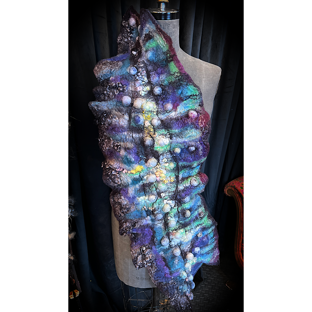 2022 Landscape serie  - Boreale - felted scarf