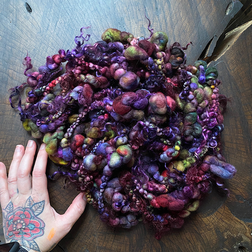 Nocturne Jumbo boucle art yarn with locks