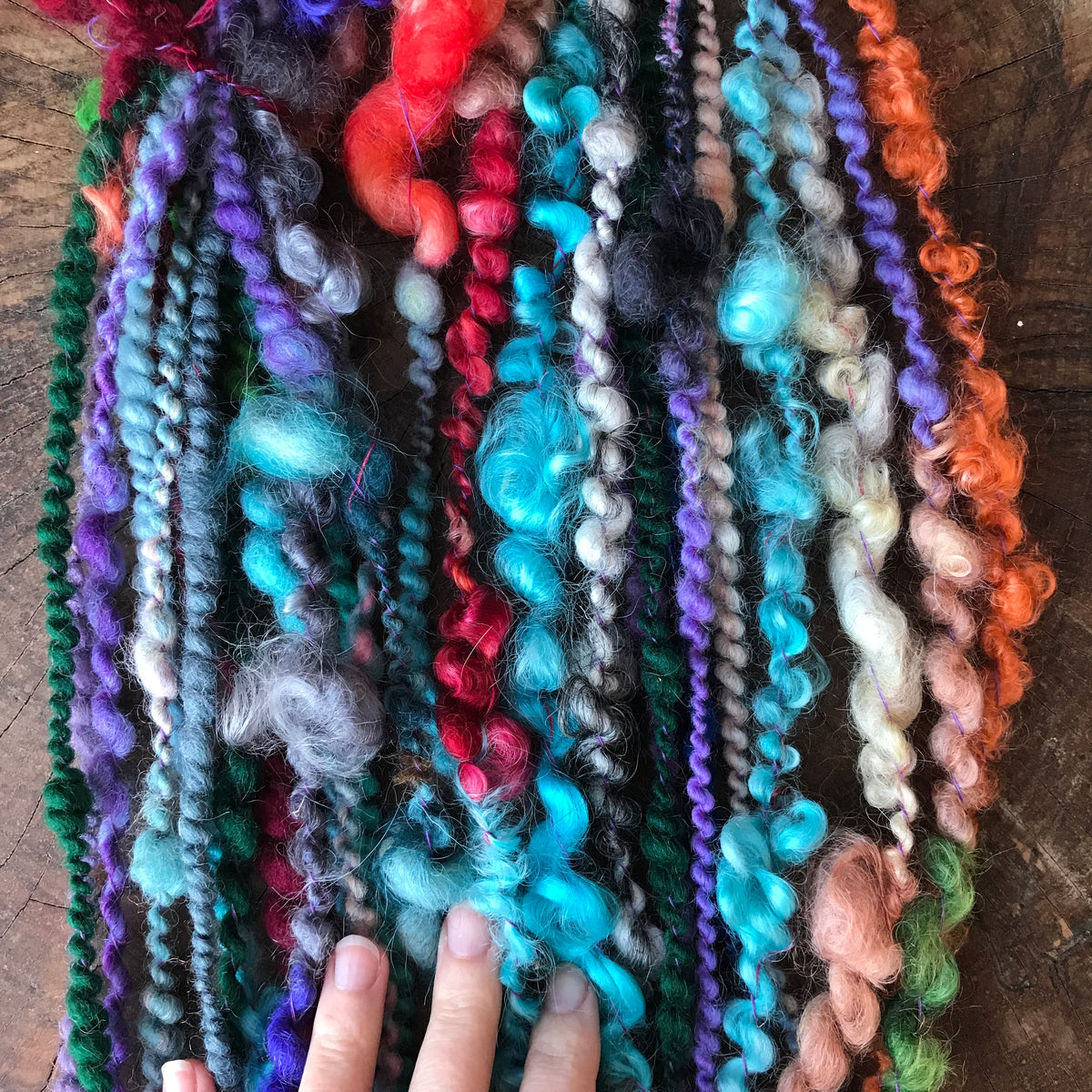 Rainbow lock spun art yarn 100g - Mynoush