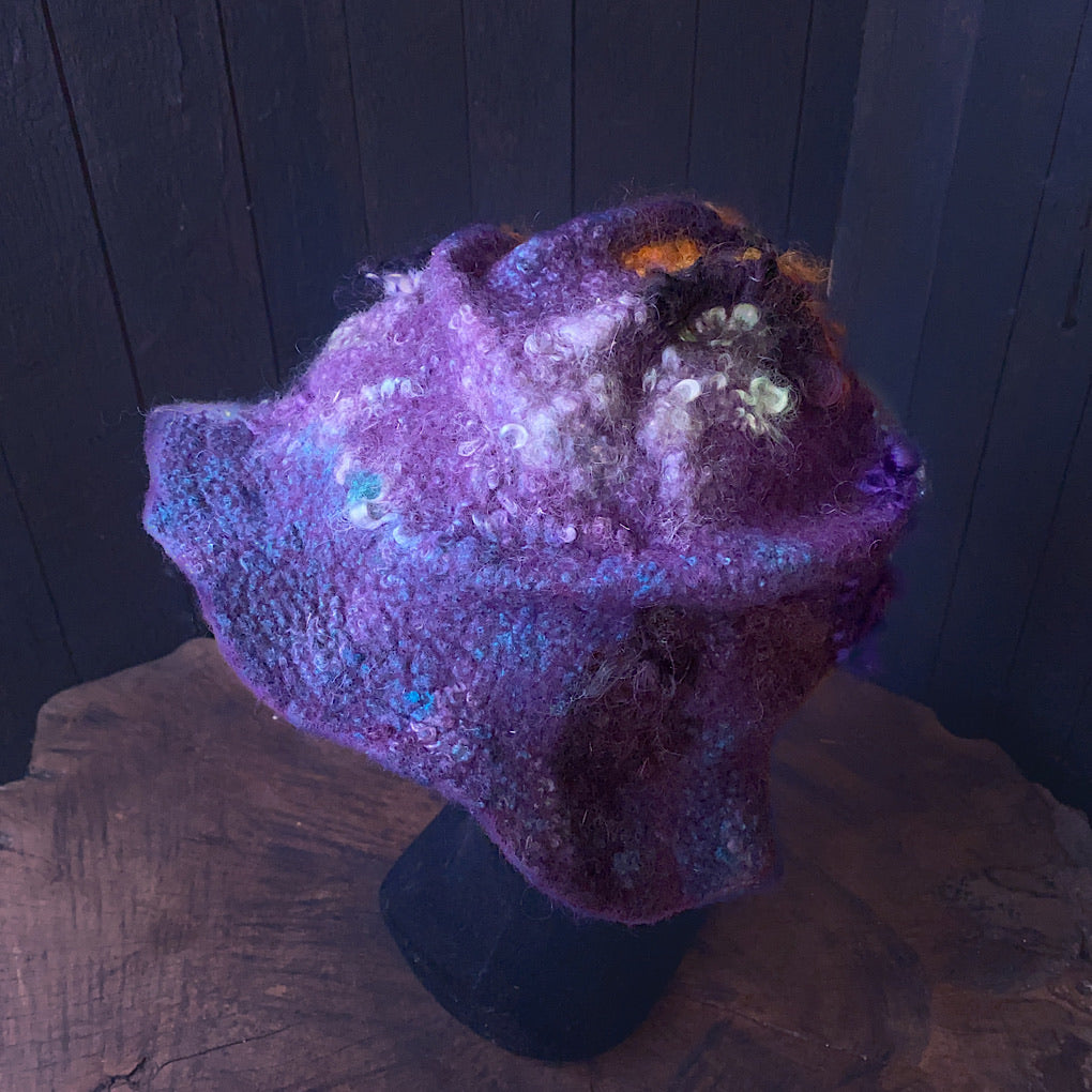 Felted cloche hat