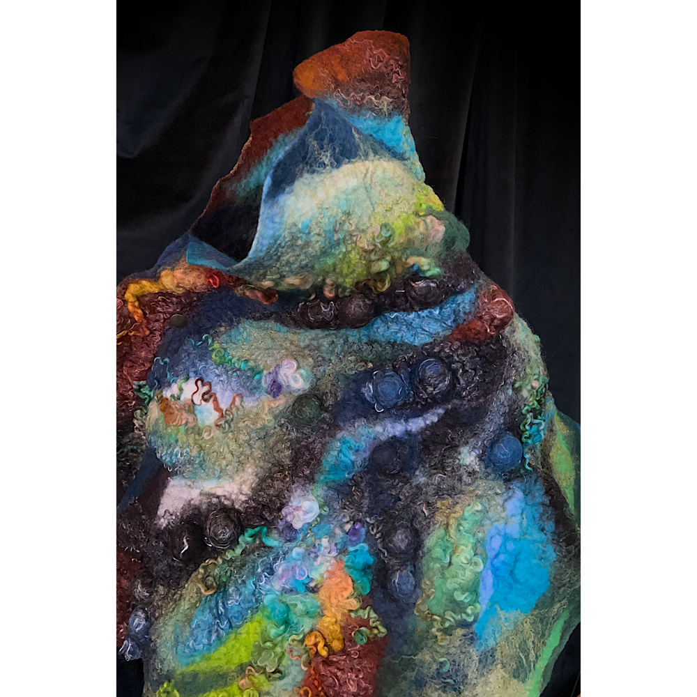 Deep thoughts - felted scarf
