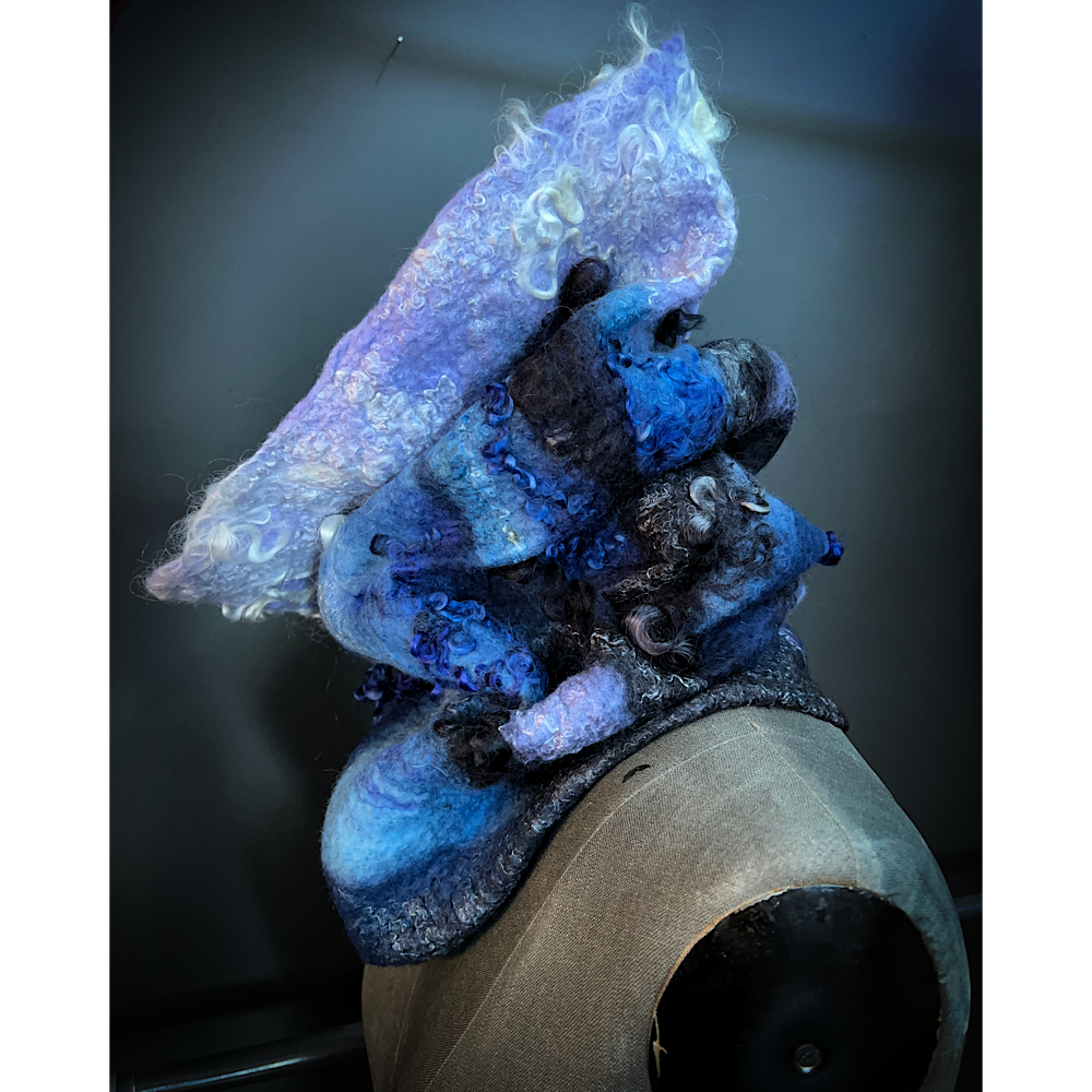 Felted snood cowl balaclava