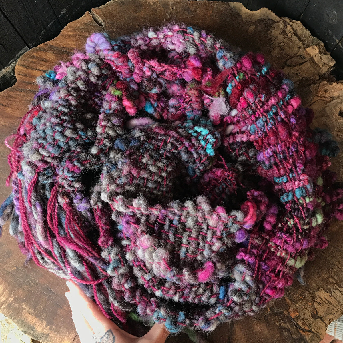 Charcoal scarf 100% Wool - Foulard  100% laine gris charcoal - Mynoush