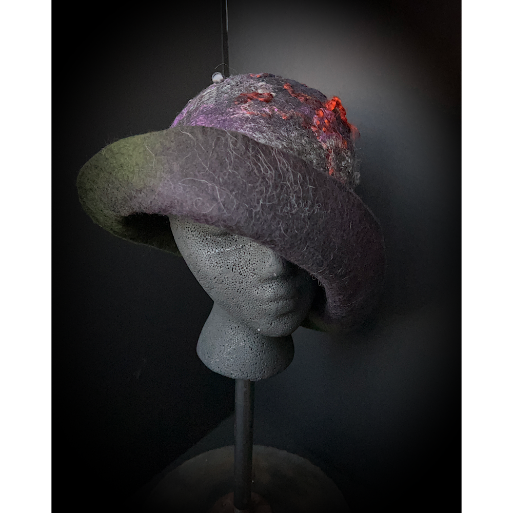Felted cloche hat- 23.5”