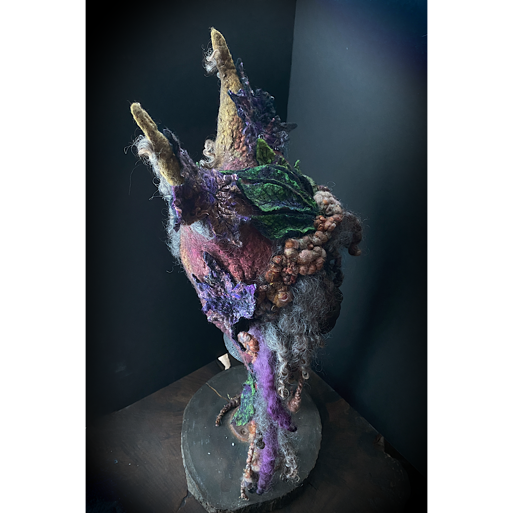 Forest spirit 2 - Fairy felted hood