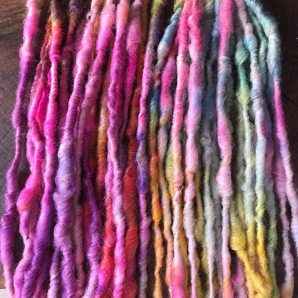Rainbow shamallow Alpaca yarn