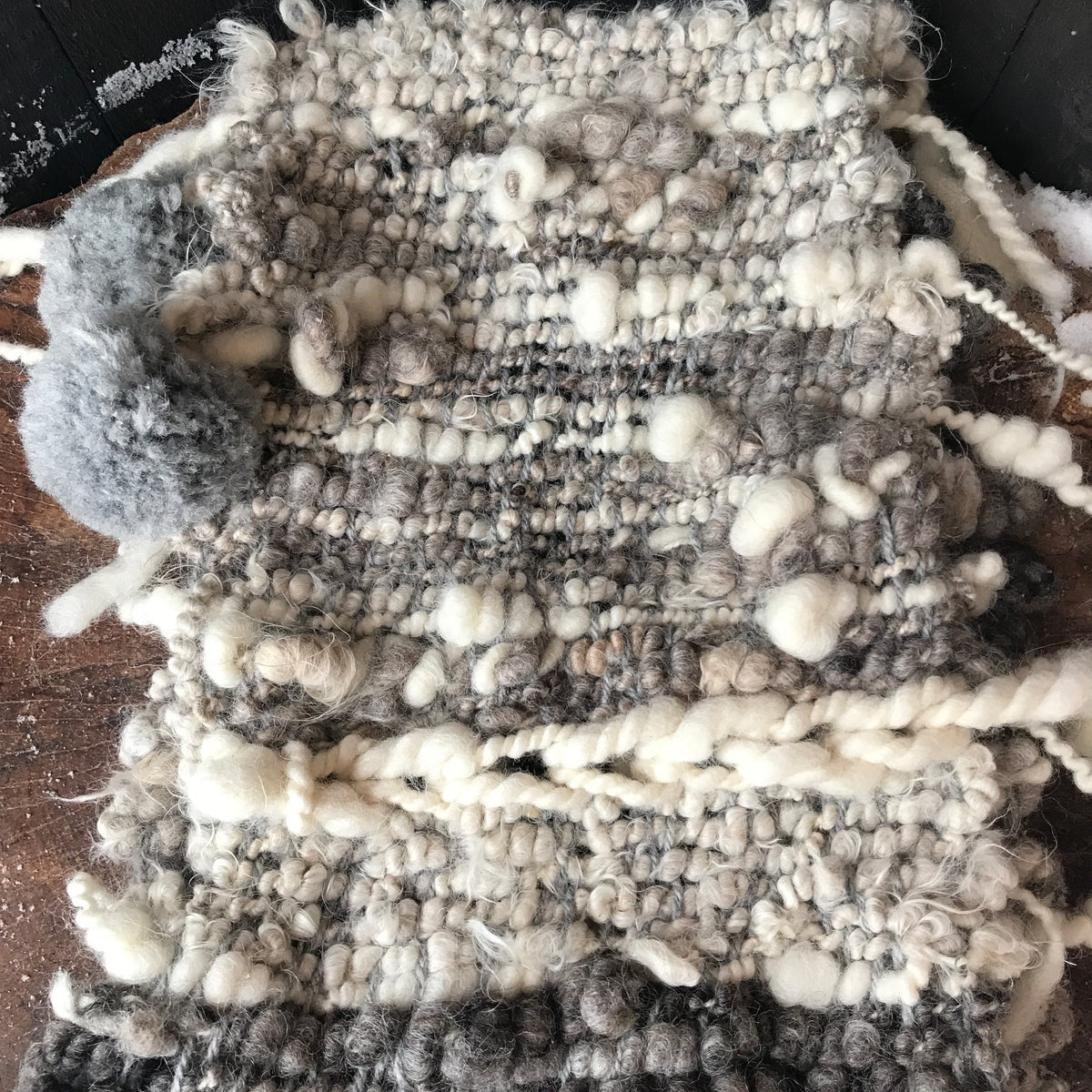 Giant Grey scarf 100% Wool - Foulard Géant 100% laine gris - Mynoush