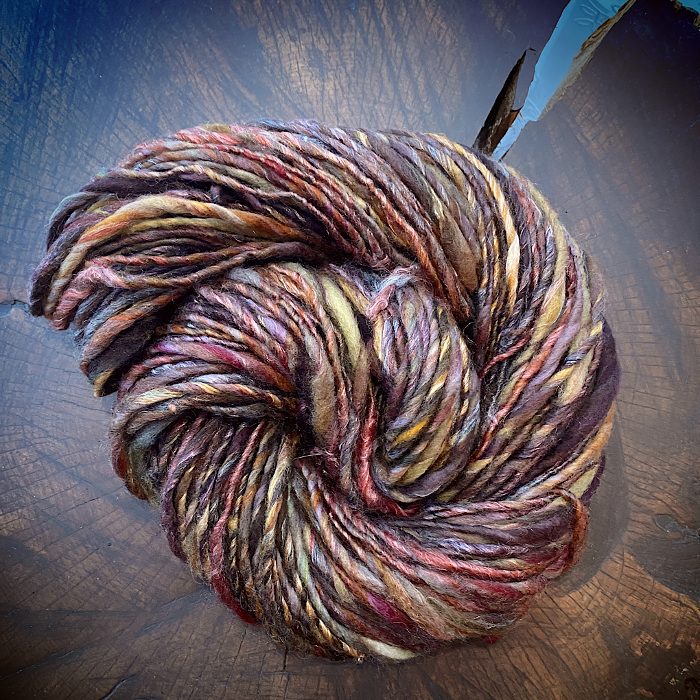 Walnut- hand spun yarn