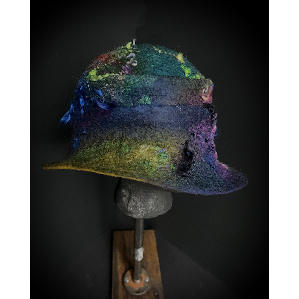 Felted cloche hat- 23”