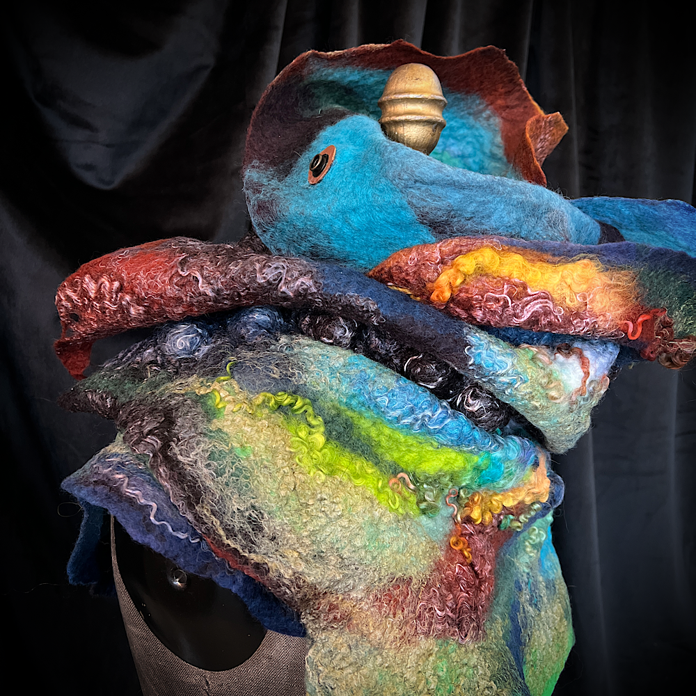 Deep thoughts - felted scarf