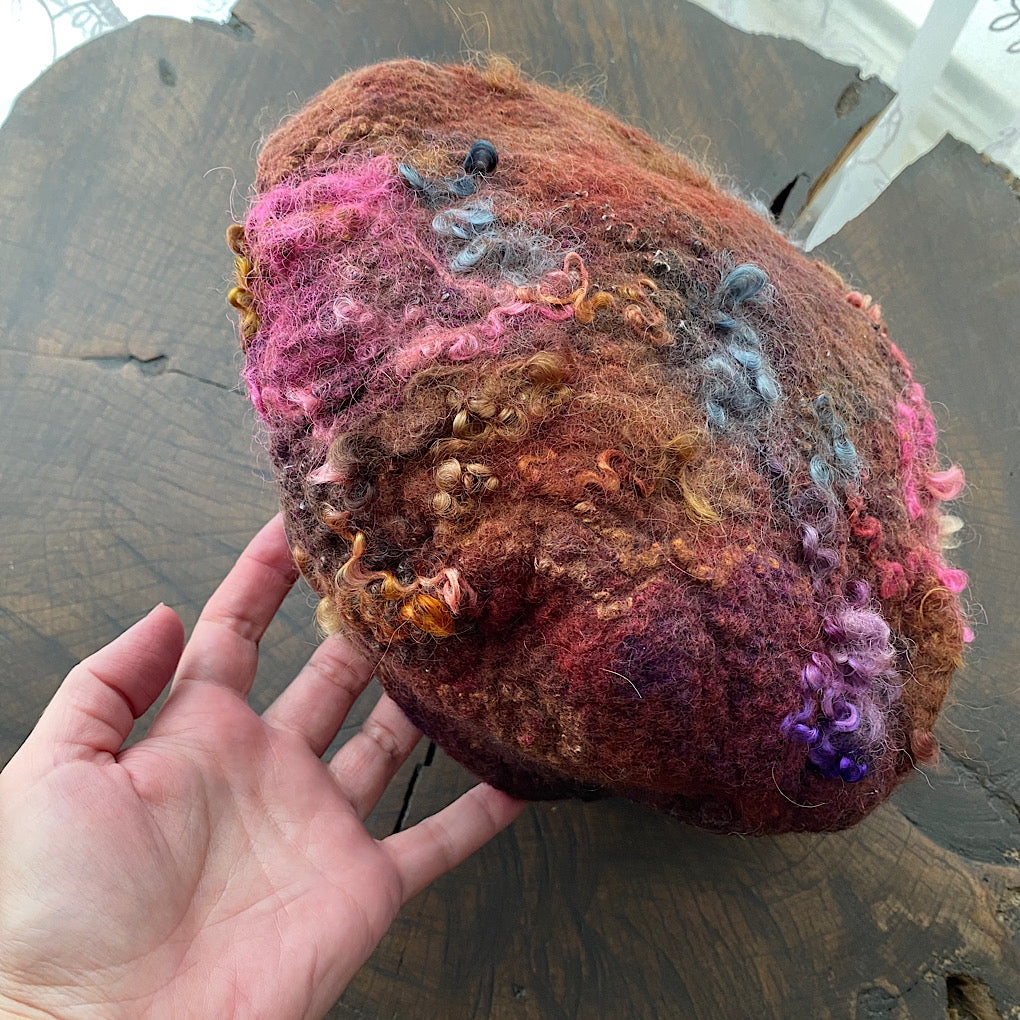 Merino silk beret 22”