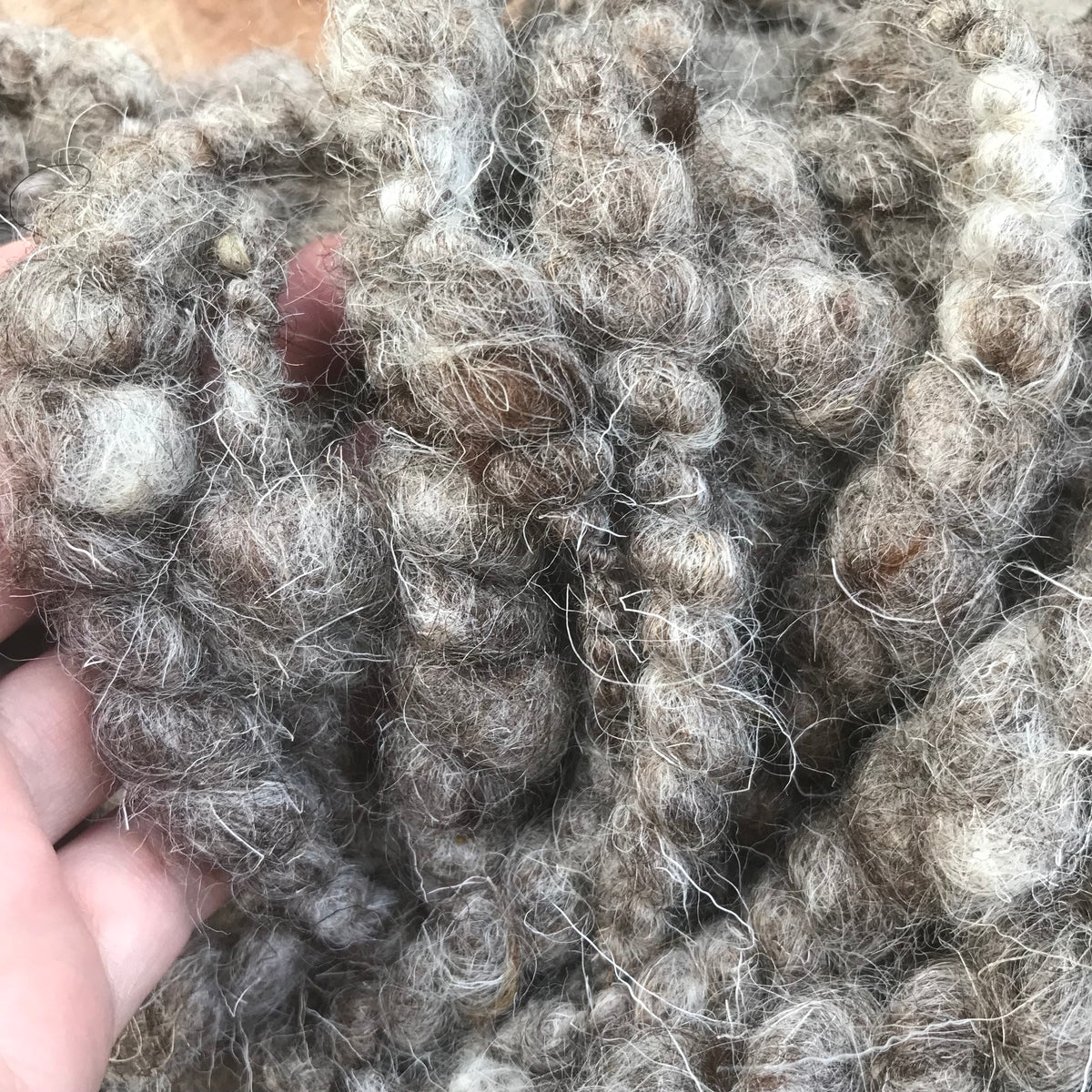 Super chunky grey eco wool yarn 140 grams 24 yards - Mynoush