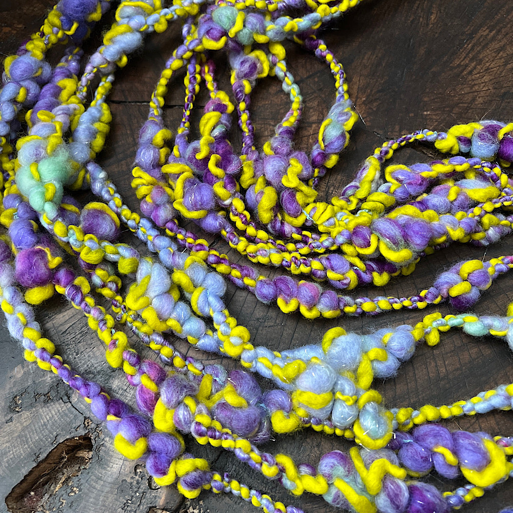 Lavender burst weaving art yarn