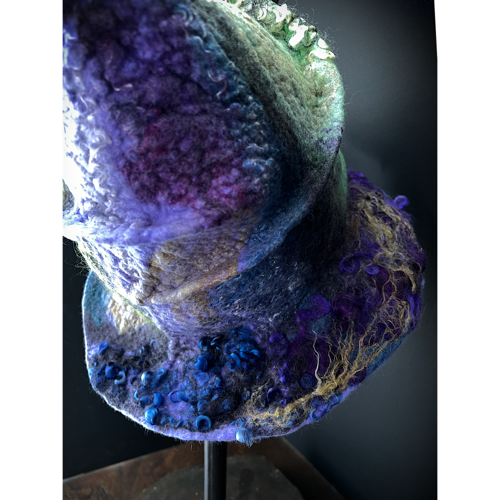Nebula serie- felted witches hat