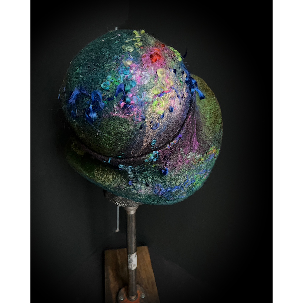 Felted cloche hat- 23”
