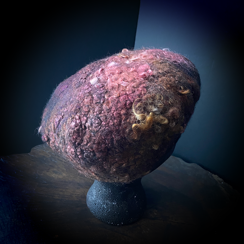 Merino silk beret 22”