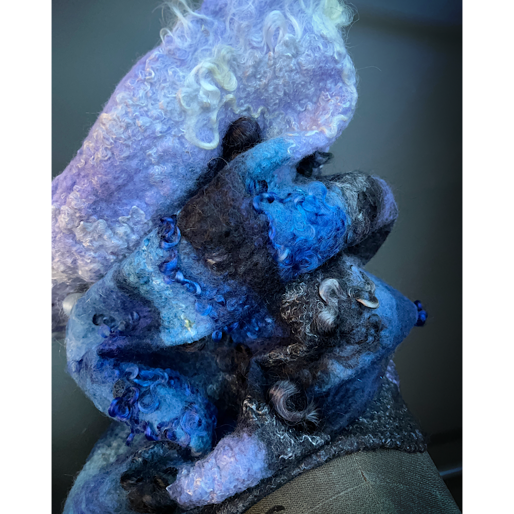 Felted snood cowl balaclava