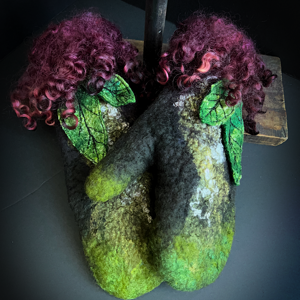 Felted mittens size small medium