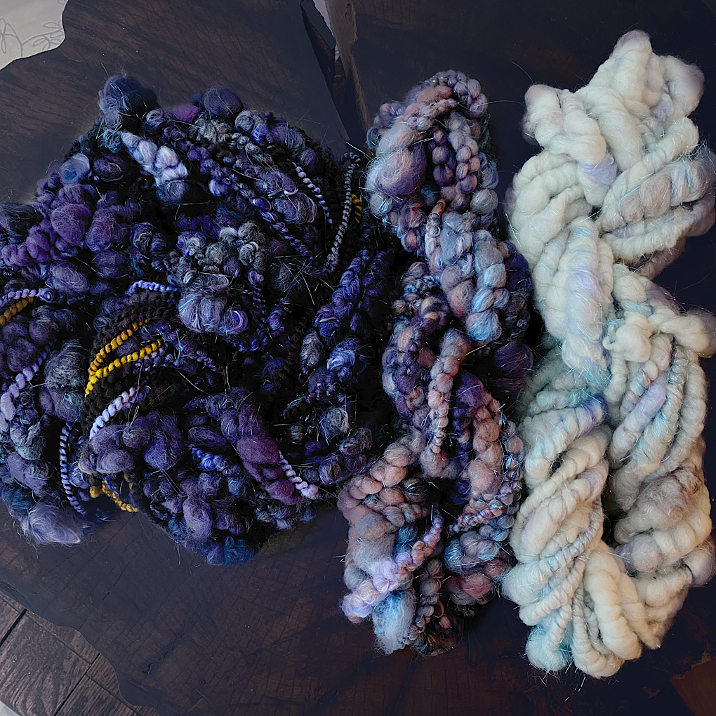 Nuit étoilée SET merino bamboo silk art yarn