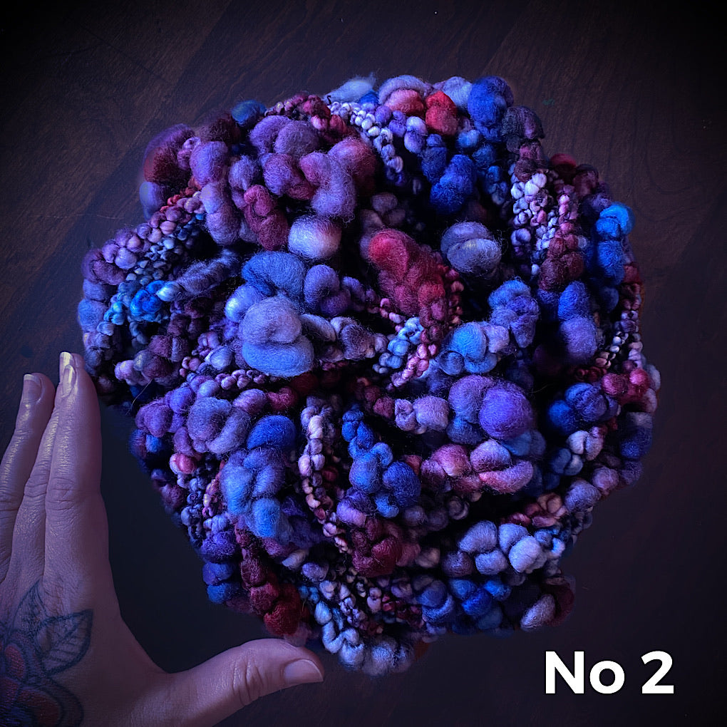 Midnight blues Jumbo boucle Art yarn