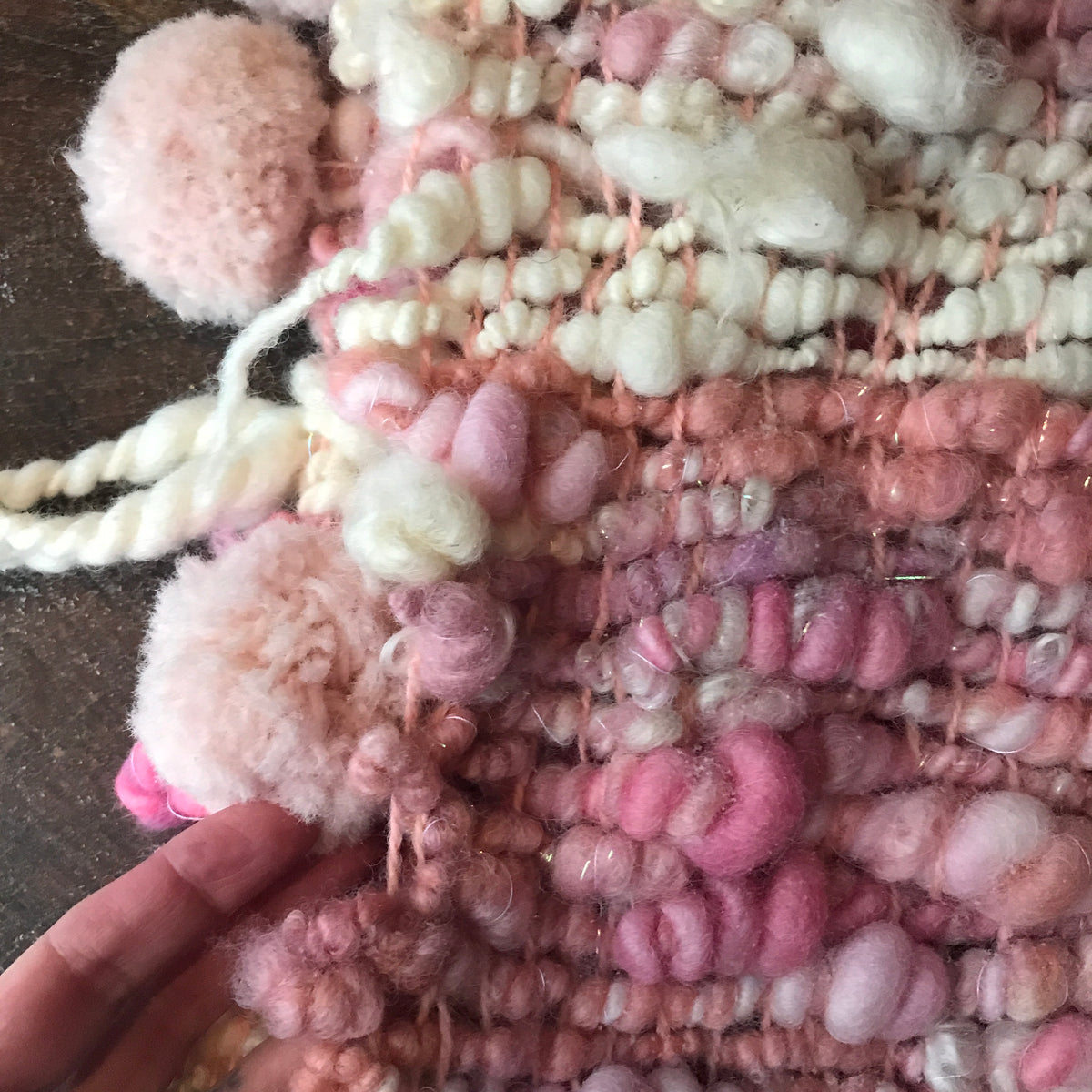 Giant Pink scarf 100% Wool - Foulard Géant 100% laine rose - Mynoush