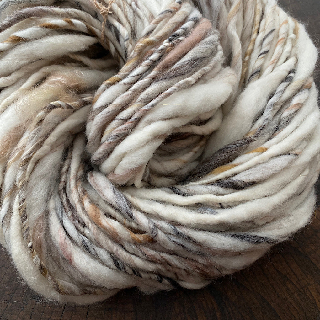 Birch paper - hand spun yarn